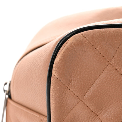 Chanel Calfskin Quilted Large Bowler Beige Black 19 of 19