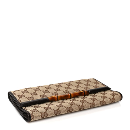Gucci Monogram Bamboo Bar Clutch Dark Brown 5 of 8