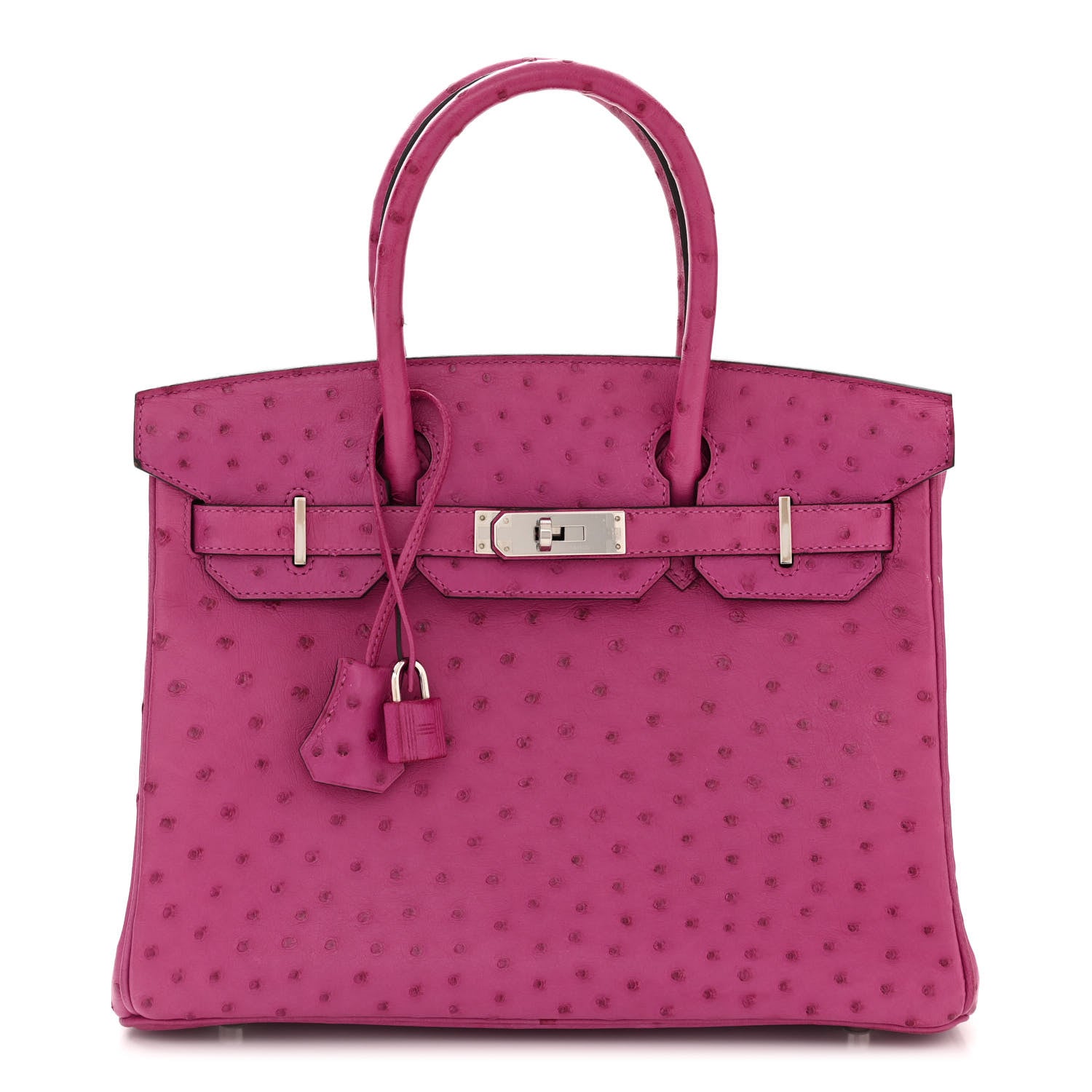 Hermes Ostrich Birkin 30 Rose Pourpre 1 of 12