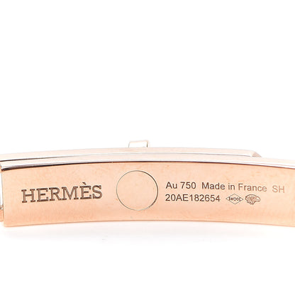 Hermes 18K Rose Gold Diamond Pave PM Kelly Chaine Bracelet ST 4 of 6