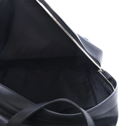 Balenciaga Smooth Calfskin Logo Everyday Backpack Black White 4 of 5