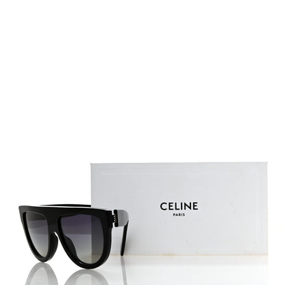 Celine Acetate Polarized Rectangular Sunglasses CL40011N Black 7 of 7