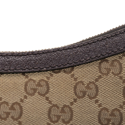 Gucci Monogram Web Medium Half Moon Hobo Dark Brown 16 of 16