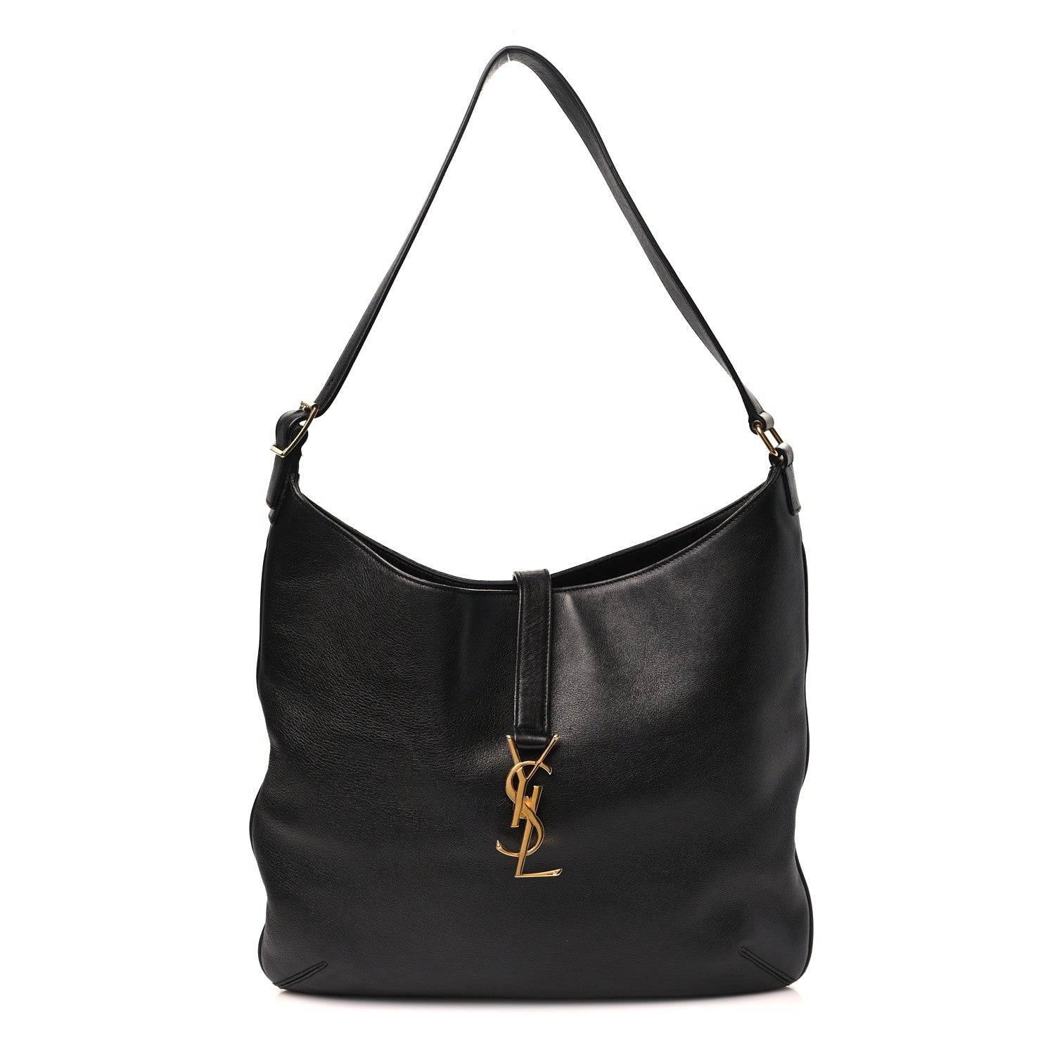 Saint Laurent Calfskin Monogram Hobo Black 1 of 9