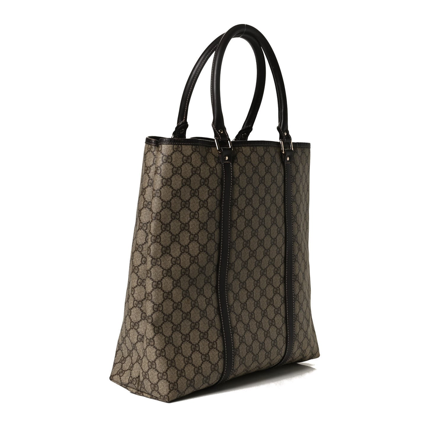 GG Plus Monogram Joy Vertical Tote Dark Brown
