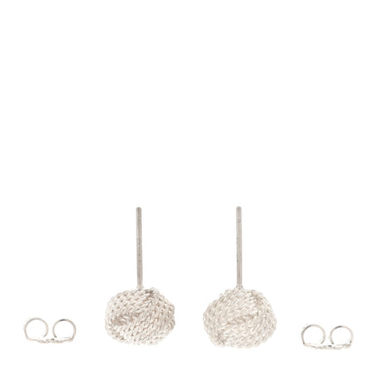 Tiffany Sterling Silver Twist Knot Earrings 3 of 4