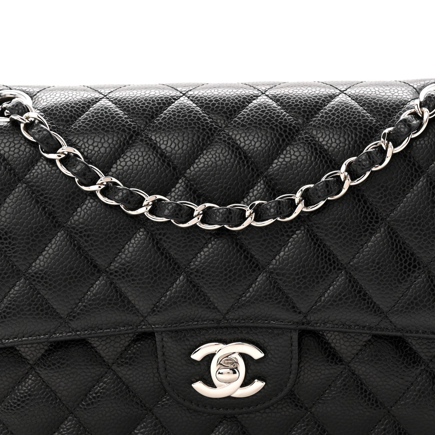 Chanel Caviar Quilted Medium Double Flap Black 8 of 11