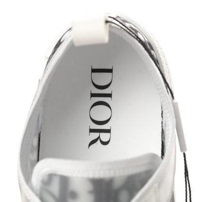 Christian Dior Technical Canvas Oblique Mens B23 Low Top Sneakers 43 White Black 7 of 9