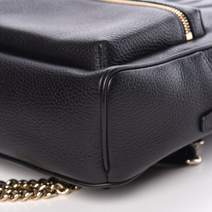 Gucci Pebbled Calfskin Soho Chain Backpack Black 9 of 9