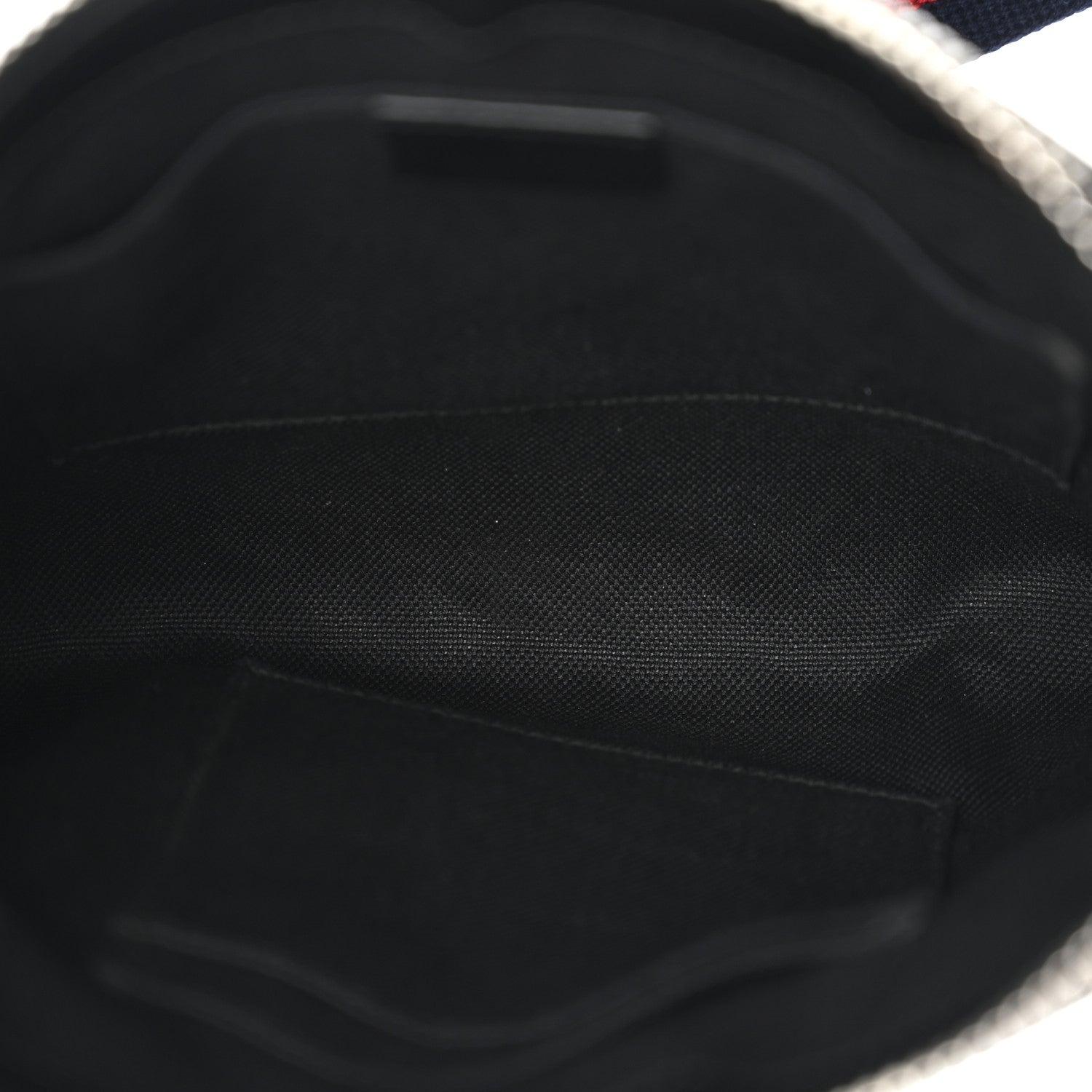 Gucci GG Supreme Monogram Web Small Flat Messenger Bag Black Grey 5 of 10