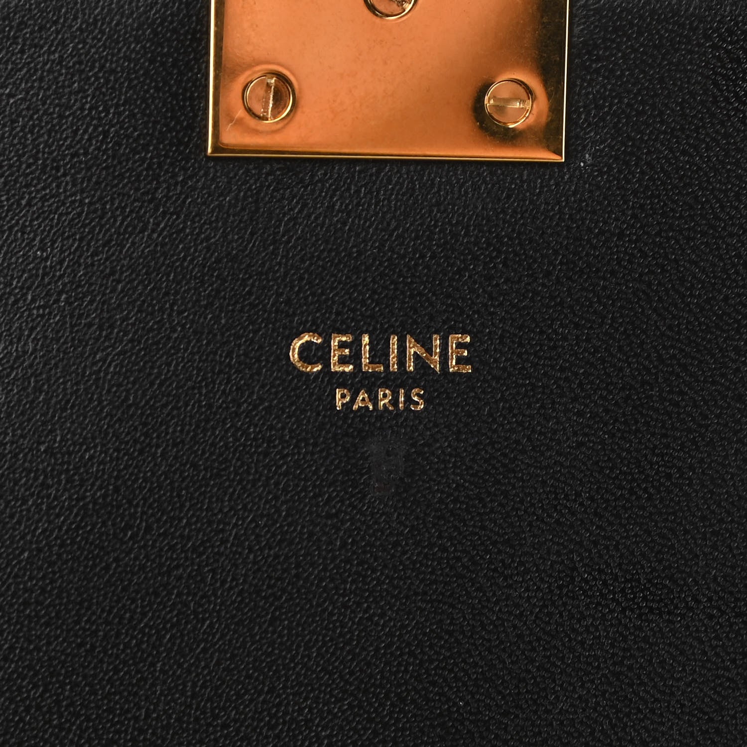 Celine Calfskin Quilted Medium C Bag Black Beige 7 of 12
