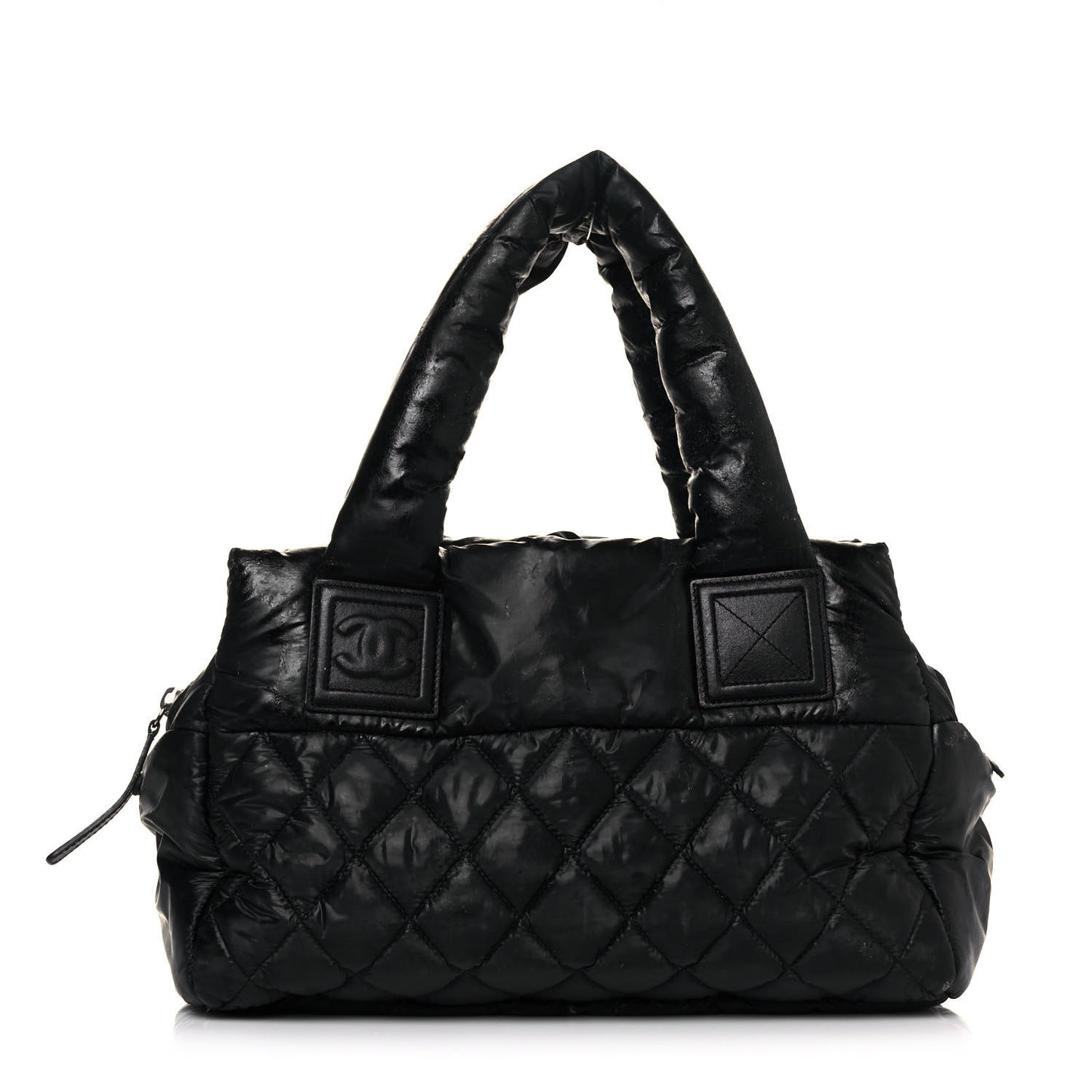 Nylon Coco Cocoon Zipped Tote Black