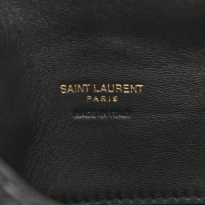 Saint Laurent Lambskin Monogram Loulou Puffer Pouch Clutch Black 7 of 10