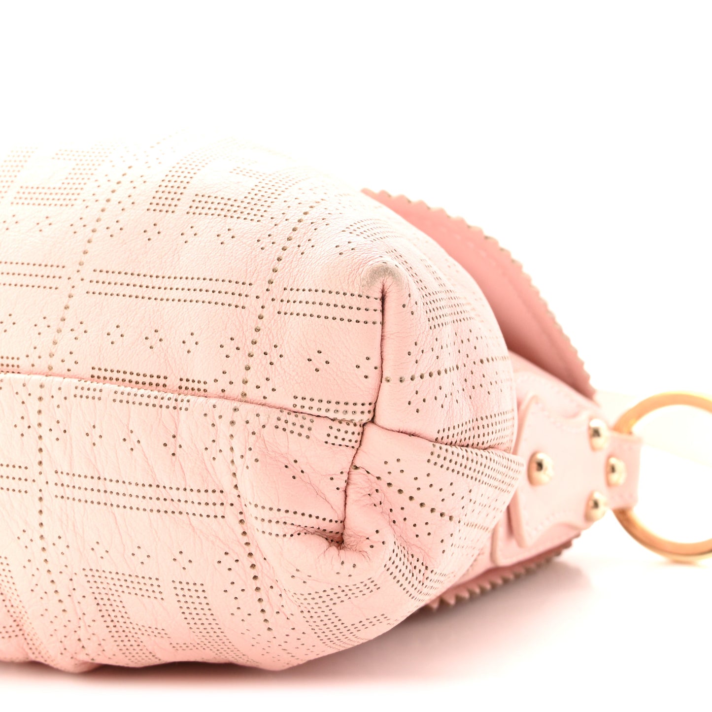 Calfskin Perforated Small Chef Shoulder Bag Pink