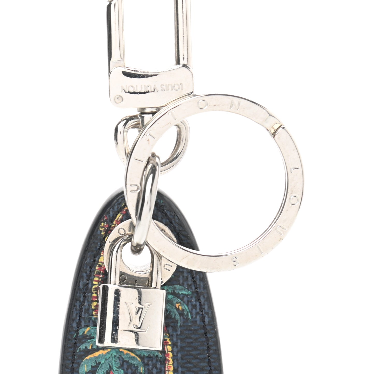 Damier Cobalt Jungle Bag Charm Key Holder