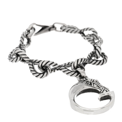 Gucci Sterling Silver G Horse Rope Bracelet 1 of 3
