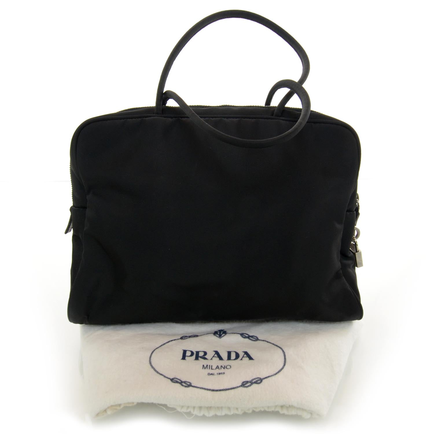 Prada Tessuto Nylon Handbag Nero Black 3 of 8