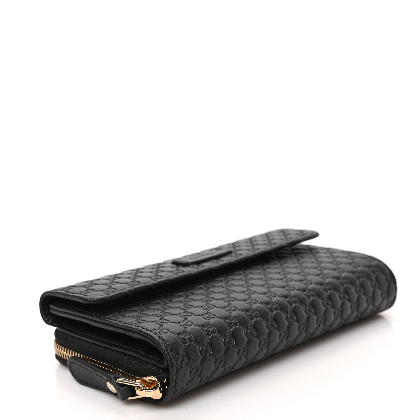 Soft Microguccissima Continental Zip Wallet Black