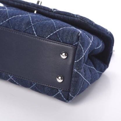 Chanel Denim Quilted Mini Coco Handle Flap Blue 9 of 9