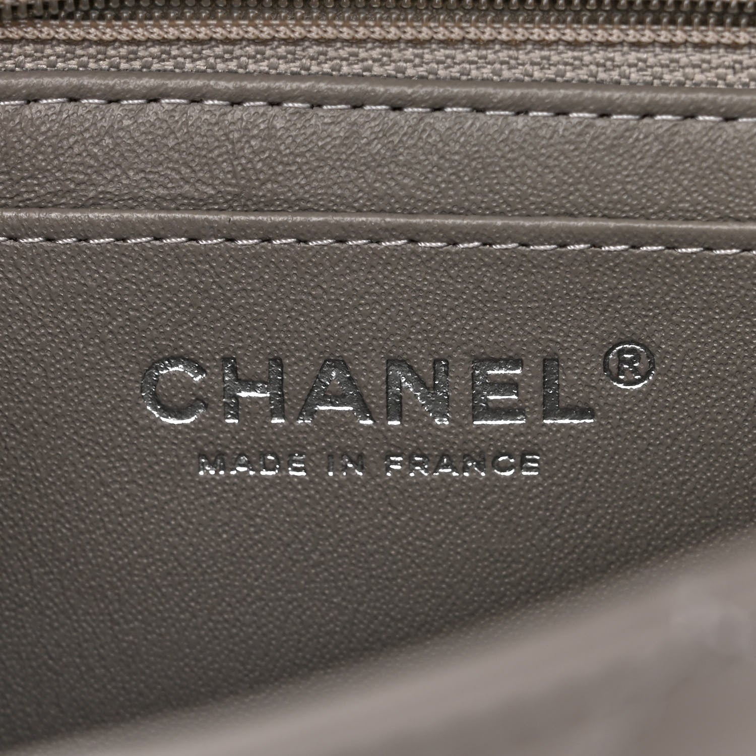 Chanel Lambskin Quilted Mini Rectangular Flap Grey 6 of 13