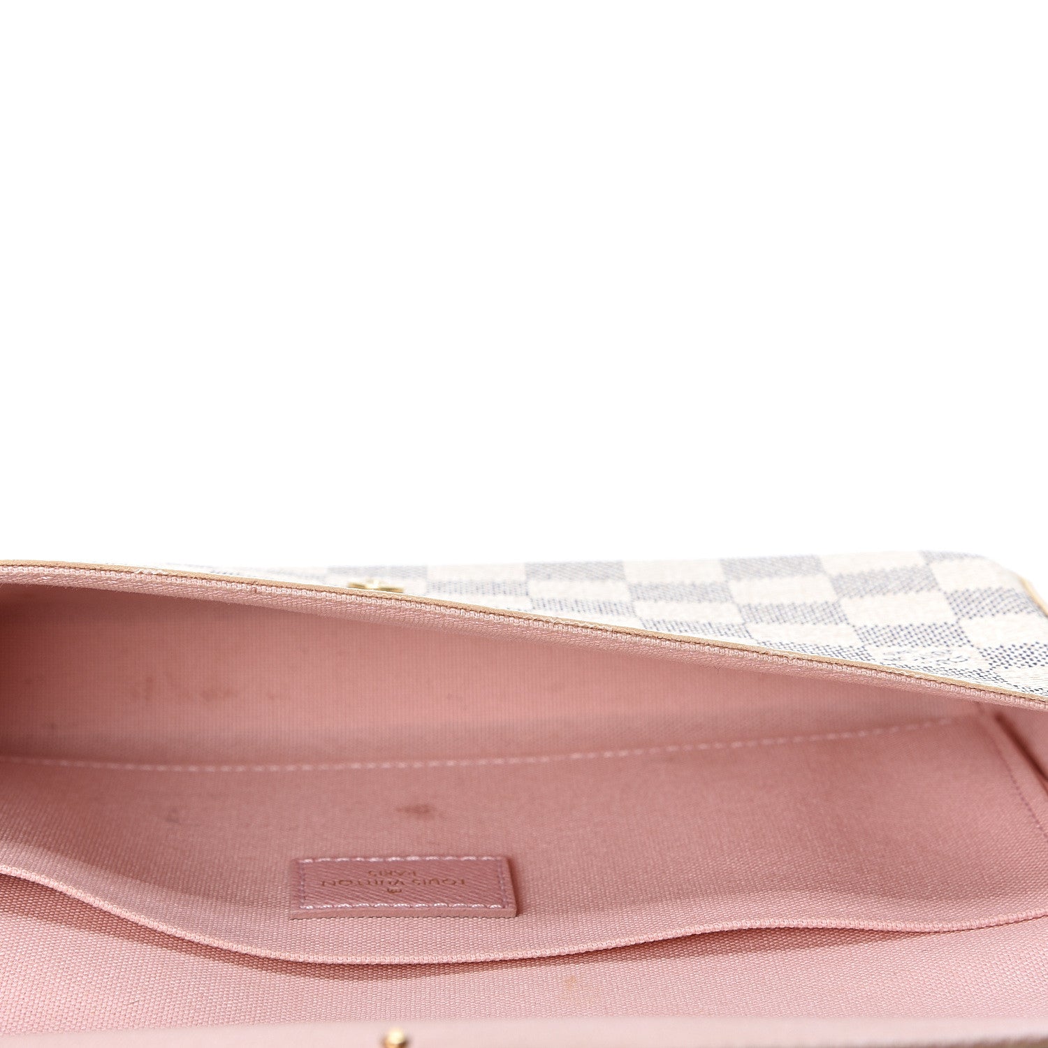 Louis Vuitton Damier Azur Pochette Felicie Chain Wallet Rose Ballerine 4 of 12
