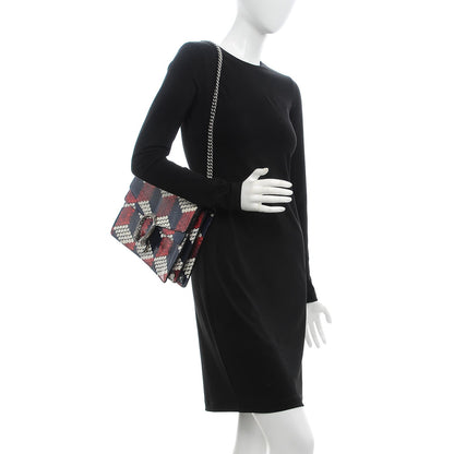 Gucci Python Cubic Medium Dionysus Shoulder Bag Red White Blue 2 of 7