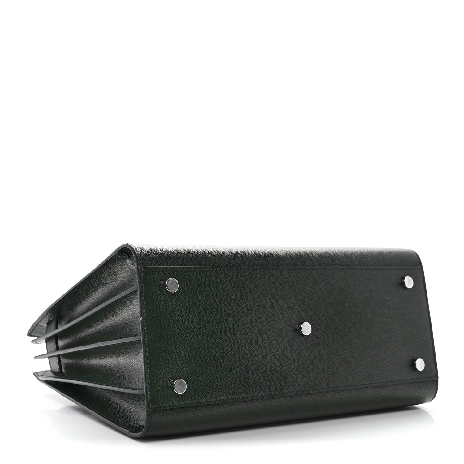 Saint Laurent Grained Calfskin Small Sac De Jour Dark Vert 4 of 13
