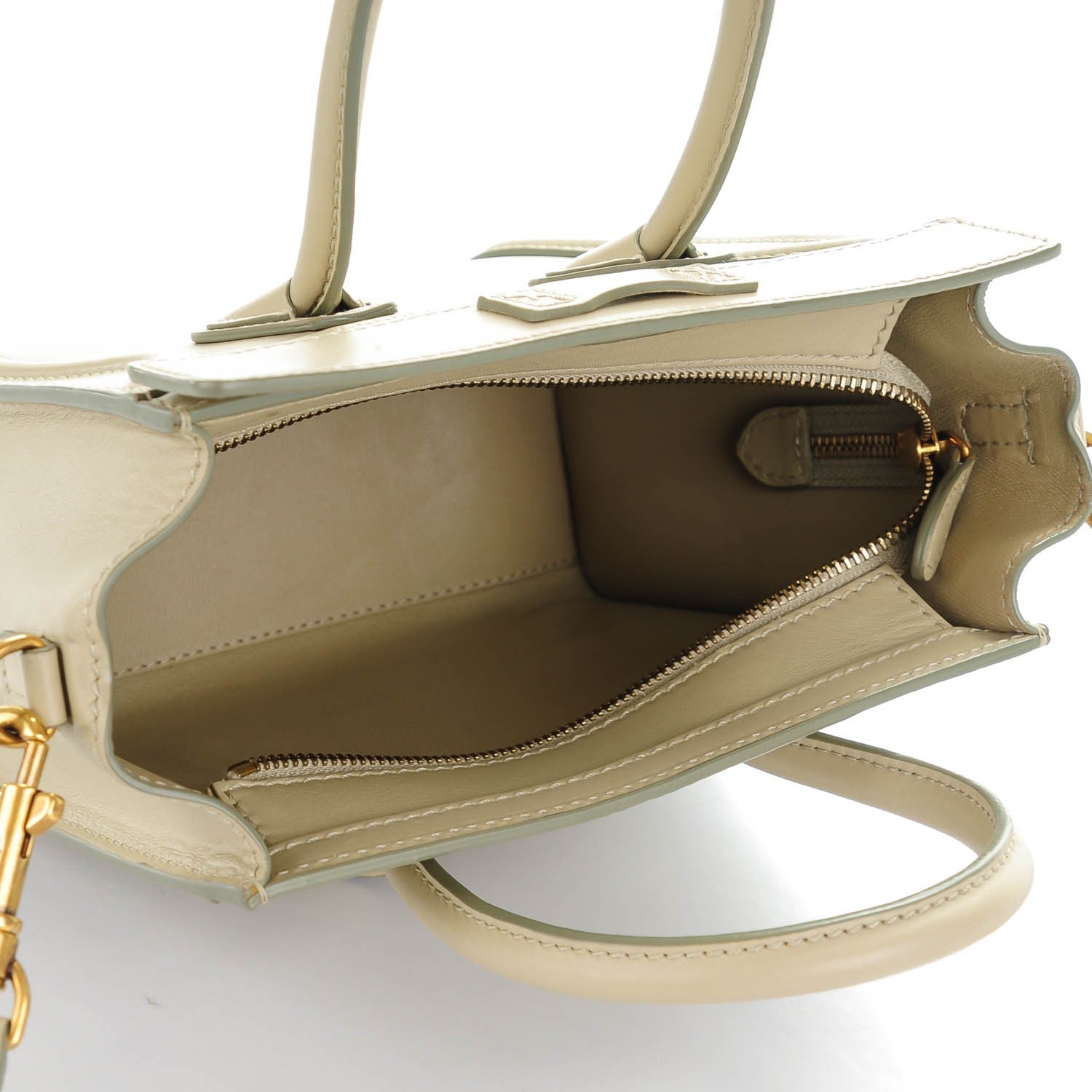 Celine Satin Calfskin Nano Luggage Powder 5 of 8