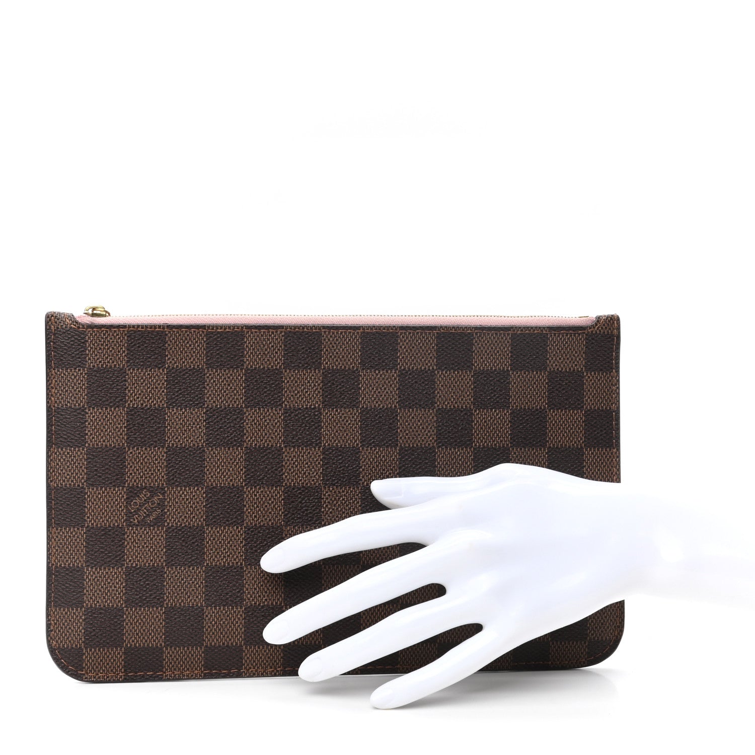 Louis Vuitton Damier Ebene Neverfull MM GM Pochette Rose Ballerine 4 of 7