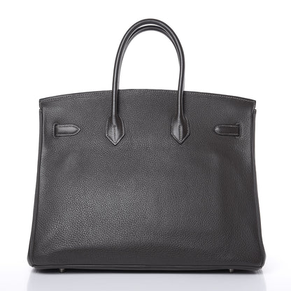 Hermes Taurillon Clemence Birkin 35 Graphite 3 of 35