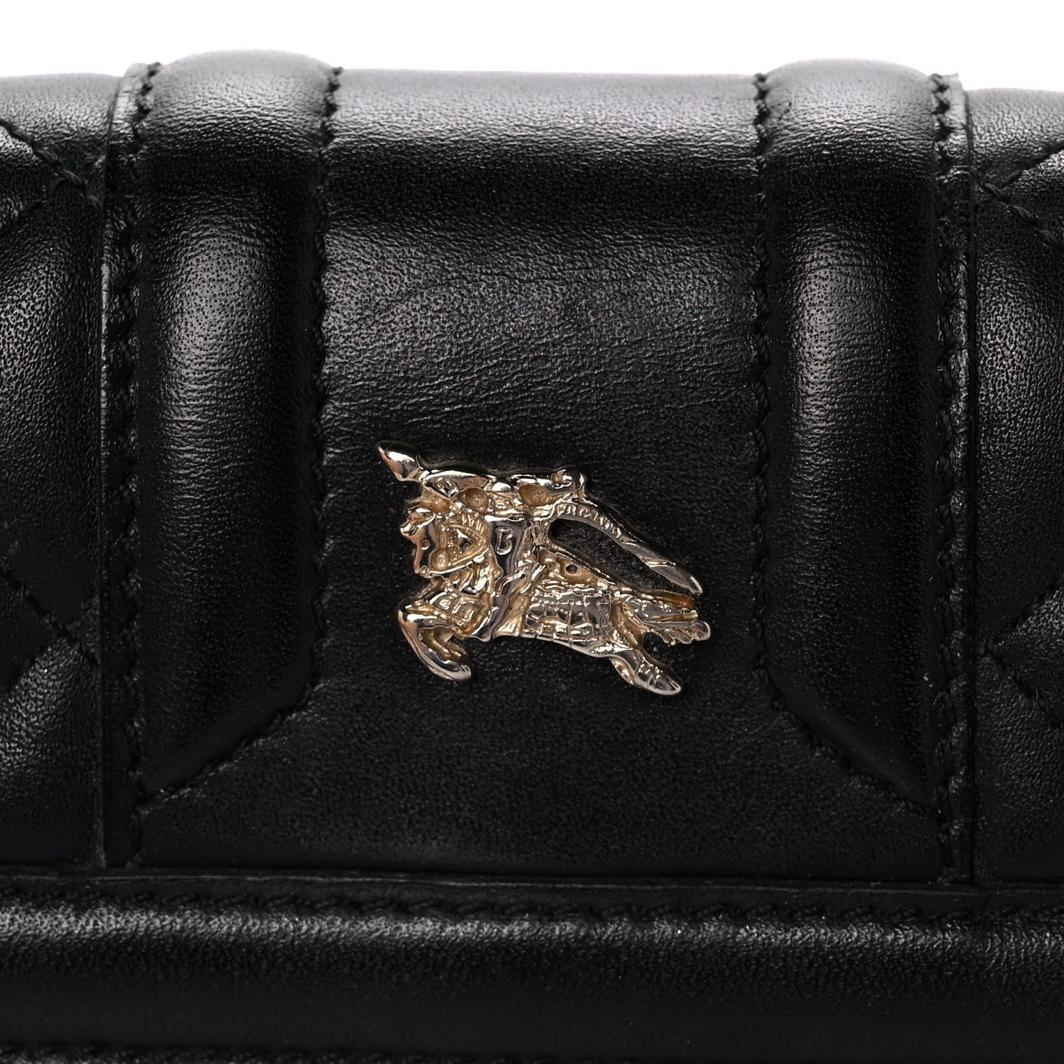 Burberry Calfskin Quilted Continental Wallet Black 9 of 13