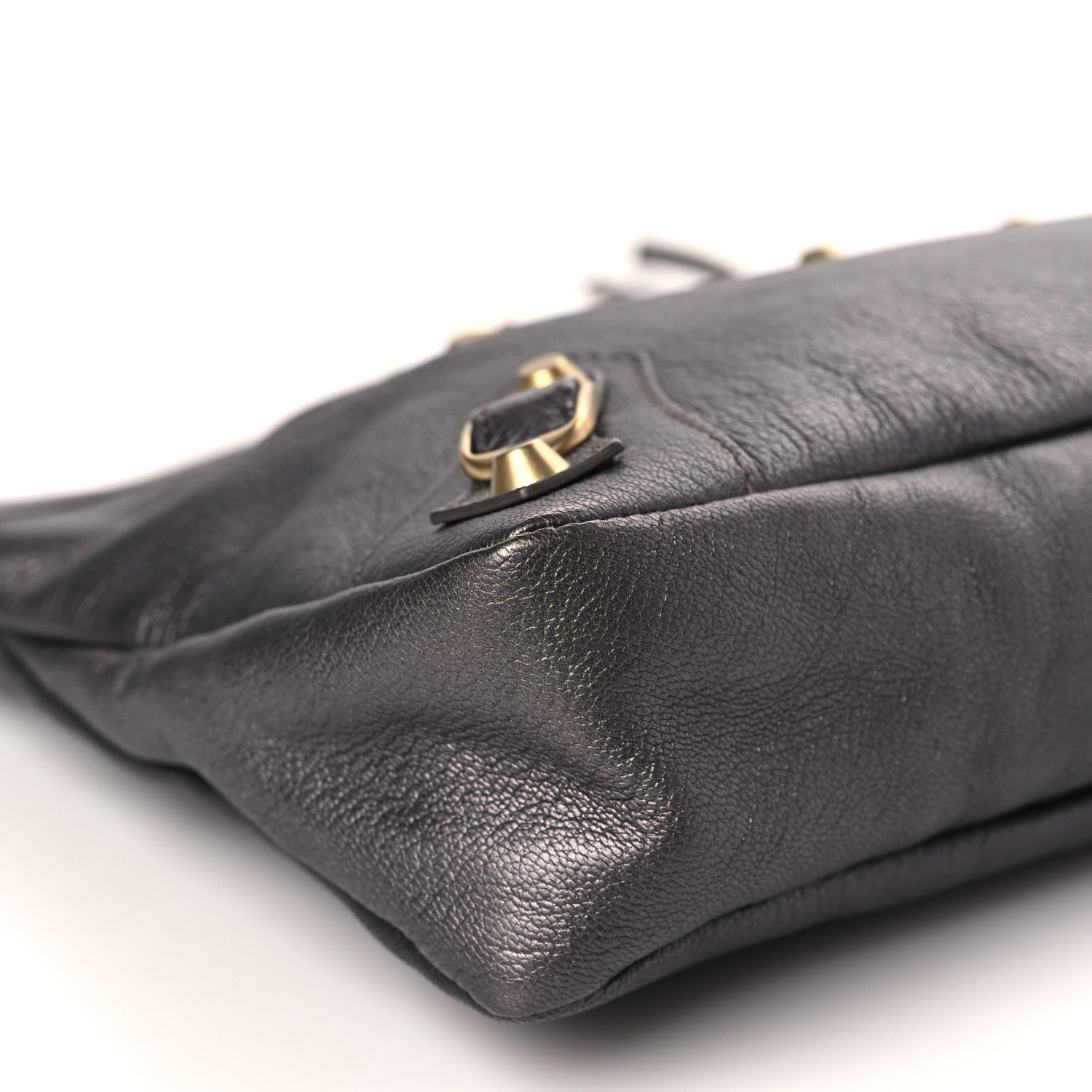 Balenciaga Chevre Classic Gold Hardware Premier Clutch Bronze 8 of 9