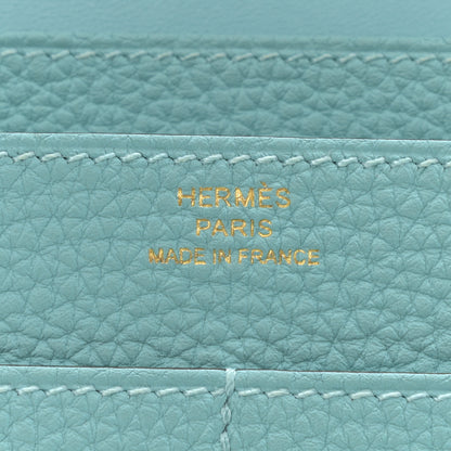 Hermes Togo Dogon Duo Wallet Bleu Atoll 7 of 8