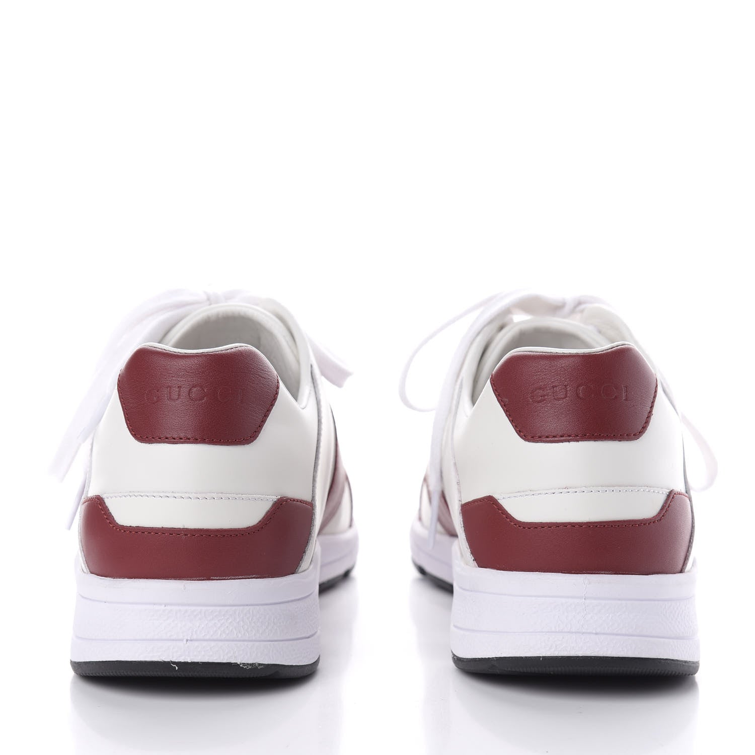 Gucci Calfskin Womens Interlocking G Sneakers 39 Rosso White 6 of 10