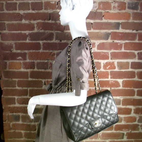Chanel Caviar Jumbo Double Flap Black 2 of 9