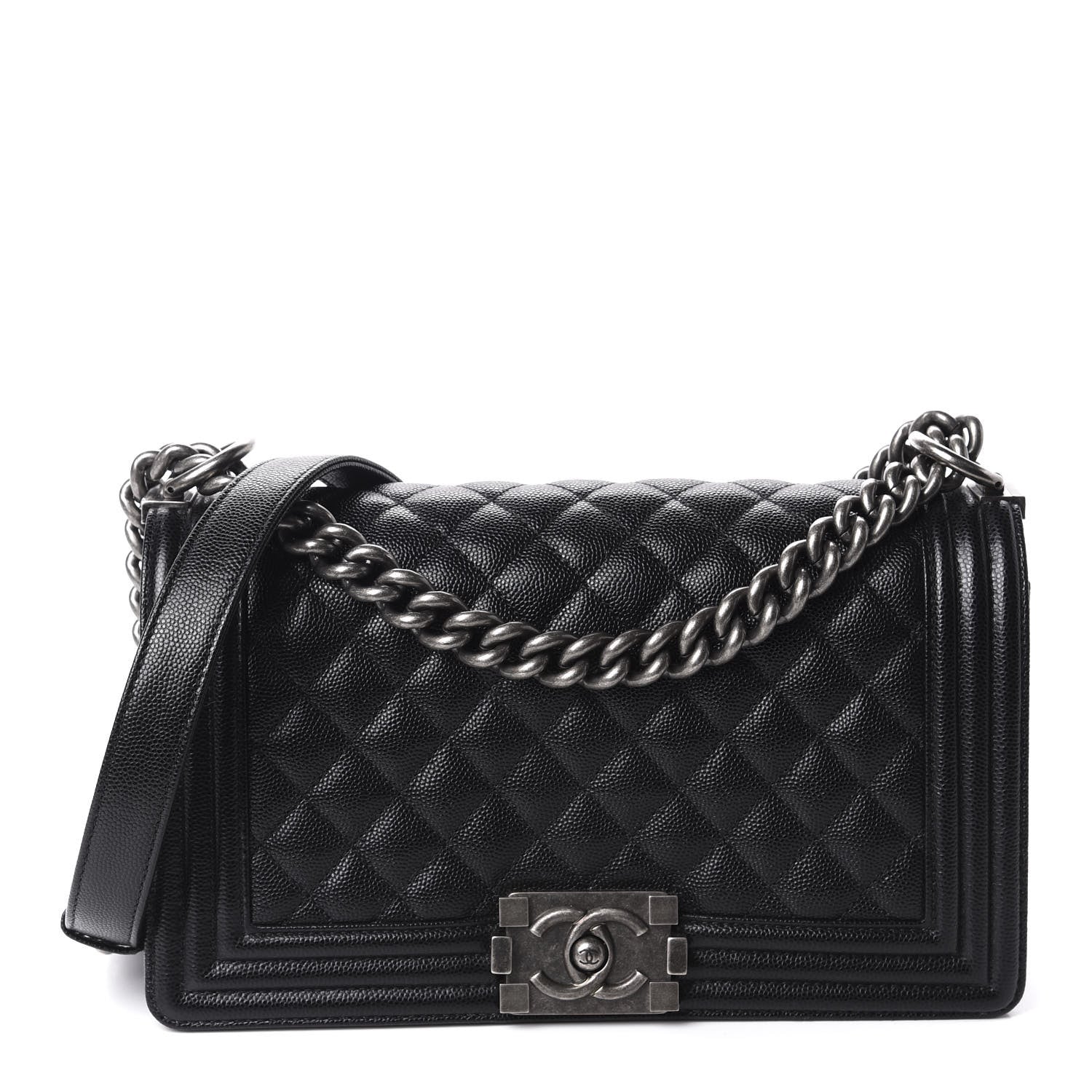 Chanel Caviar Quilted Medium Boy Flap Black 1 of 9