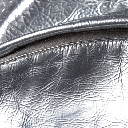 Saint Laurent Textured Patent City Backpack Argent 9 of 9