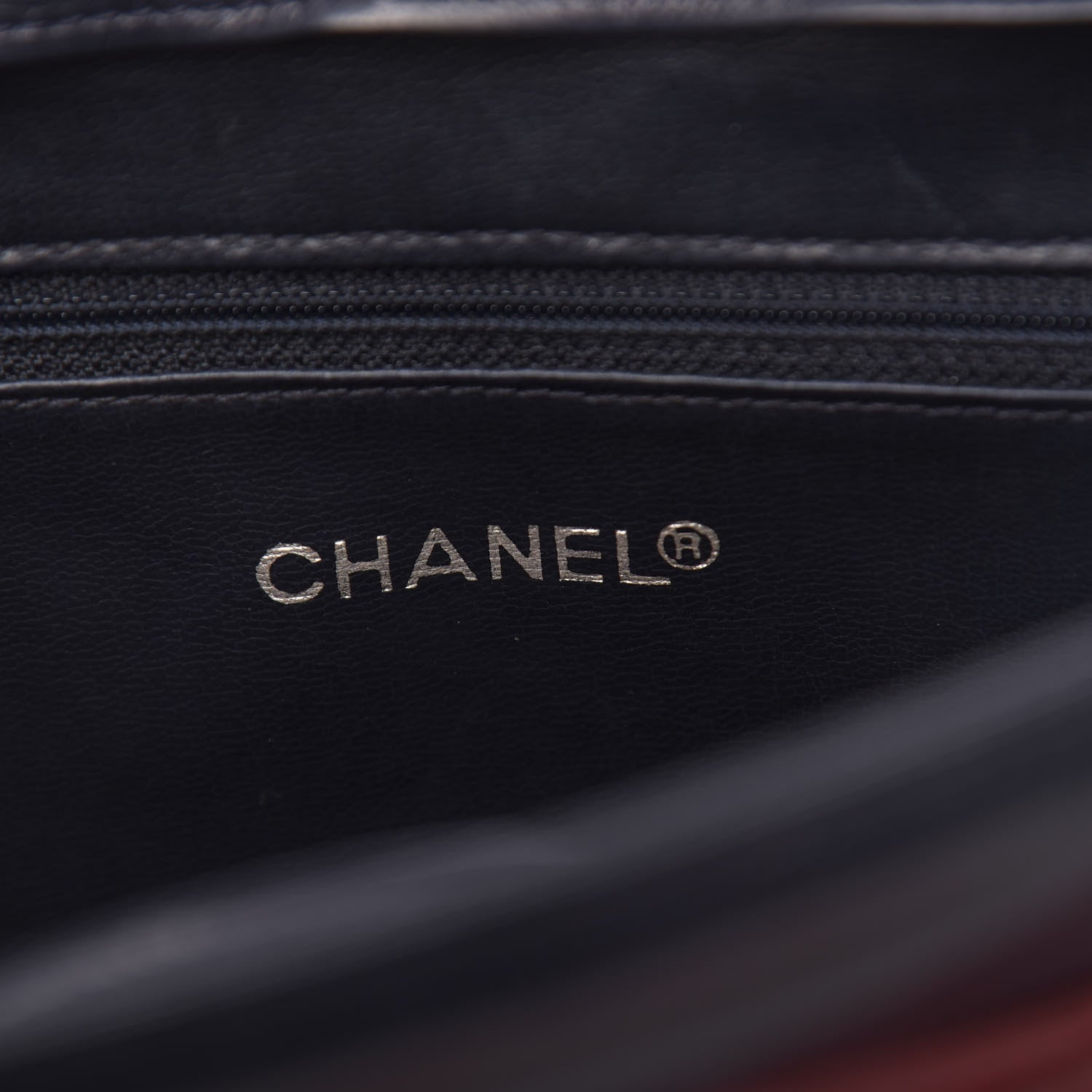 Chanel Lambskin Quilted Shoulder Bag Red Navy 7 of 12