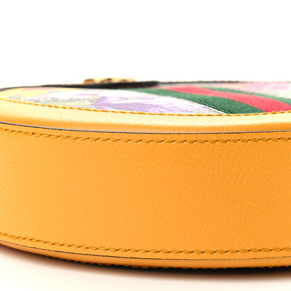 Gucci GG Supreme Monogram Flora Web Mini Ophidia Round Shoulder Bag Beige Multicolor Crop 8 of 9