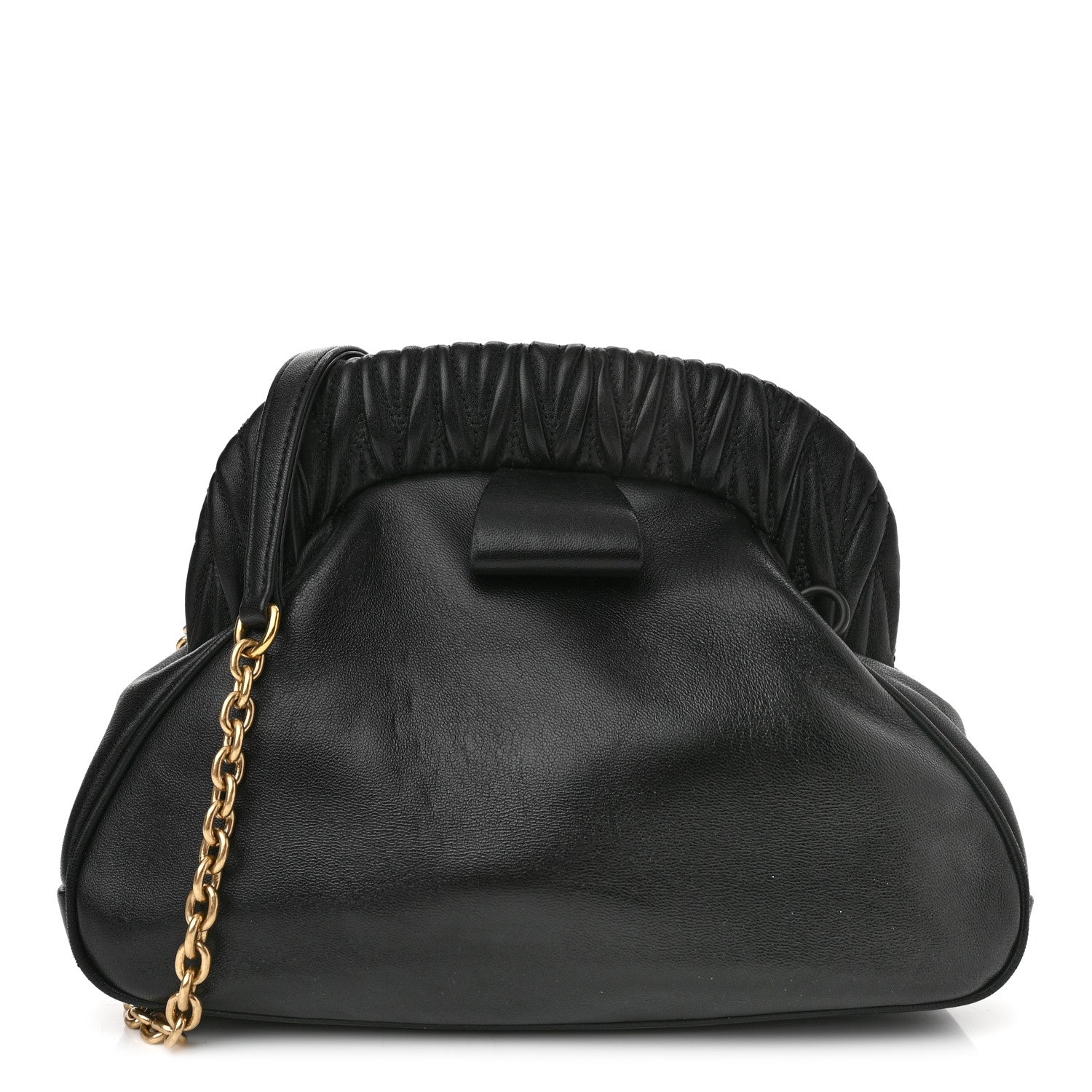 Miu Miu Nappa Belle Pochette Clutch Black 1 of 10