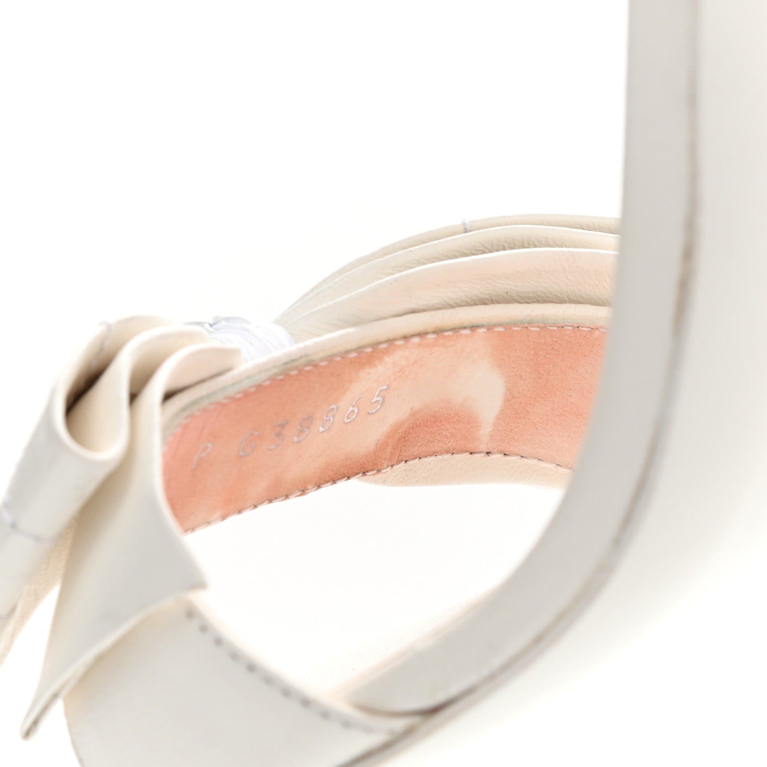 Chanel Lambskin Bow Sandals 36.5 White 15 of 16