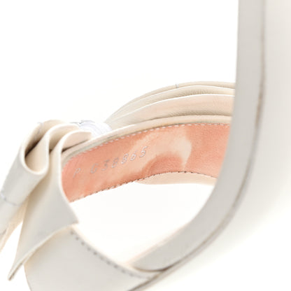 Chanel Lambskin Bow Sandals 36.5 White 15 of 16