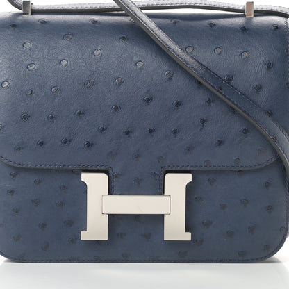 Hermes Ostrich Constance 18 Bleu Roi 8 of 11
