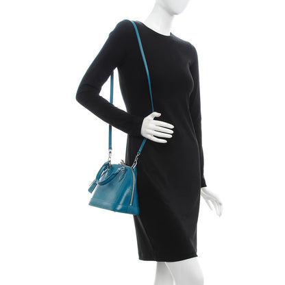 Louis Vuitton Epi Alma BB Cyan 2 of 7