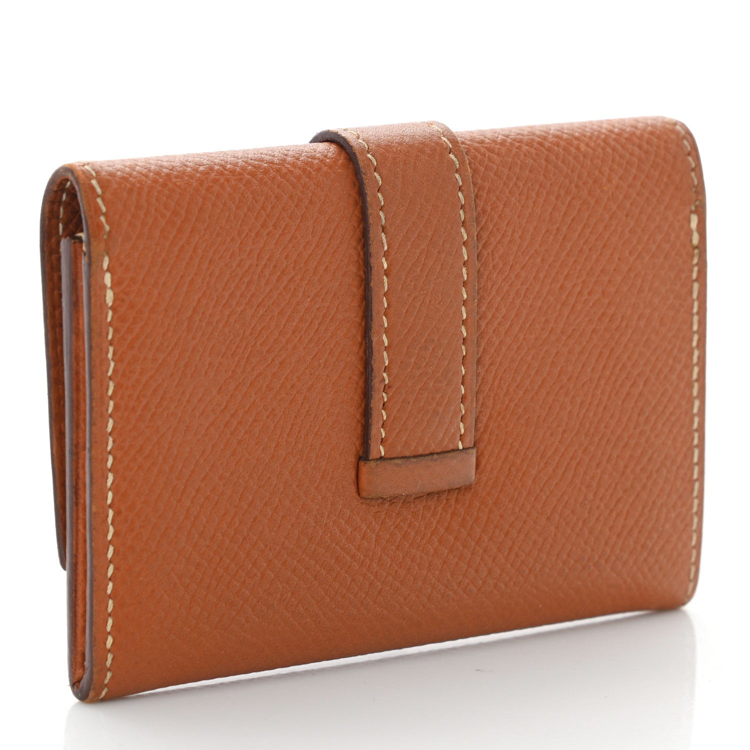 Hermes Epsom Bearn Card Case Wallet Gold 3 of 11