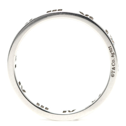 Tiffany Sterling Silver Narrow Atlas Pierced Ring 53 6.25 4 of 5