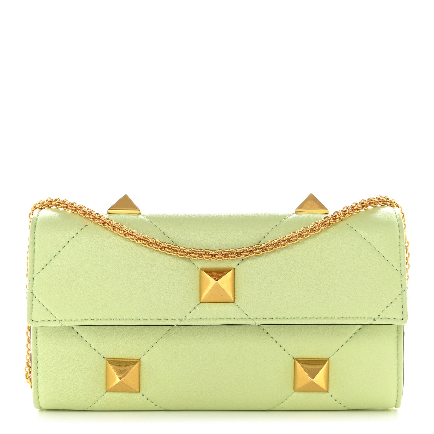 Valentino Garavani Nappa Roman Stud Wallet on Chain Ambrosia 1 of 11