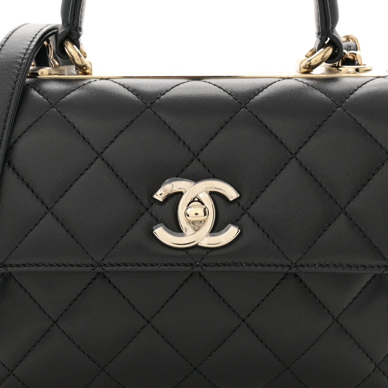 Chanel Lambskin Quilted Mini Trendy CC Dual Handle Flap Bag Black 8 of 10