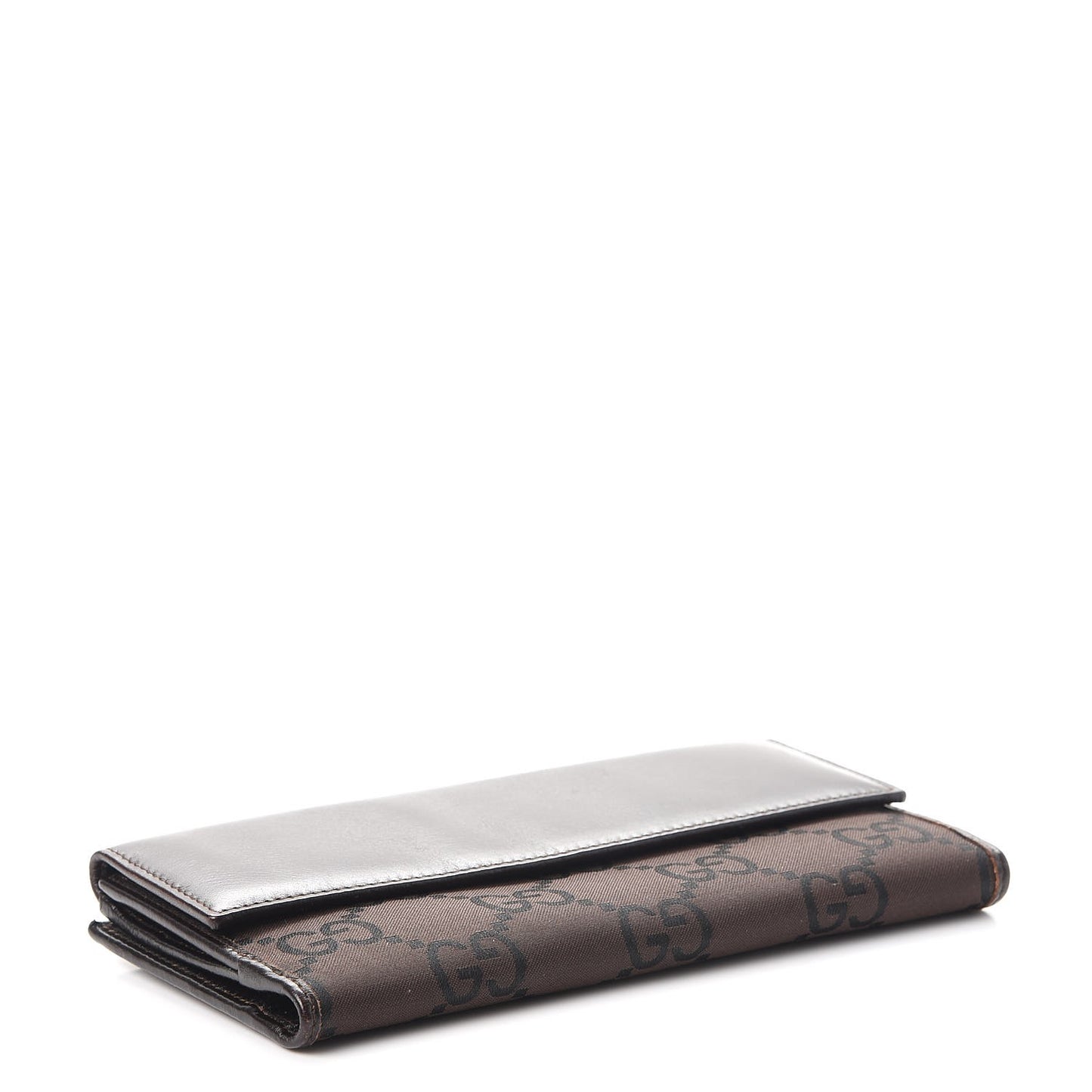 Canvas Monogram Continental Wallet Brown