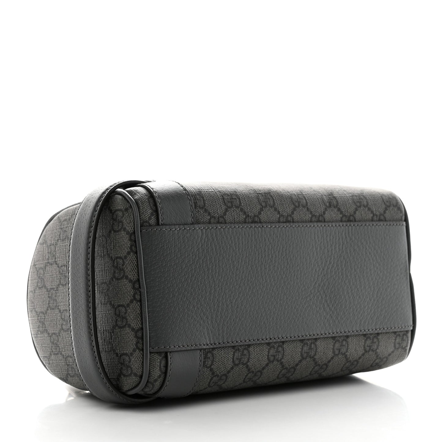 GG Supreme Monogram Textured Dollar Calfskin Ophidia Toiletry Case Grey Black Graphite Grey